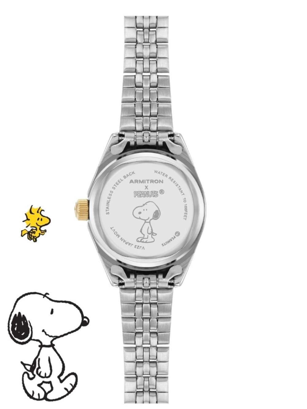 Armitron Two-Tone Gold and Silver Snoopy Day-Date Watch - Picture 3 of 7